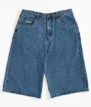 Empyre Blake Ultra Wide Blue Denim Skate Shorts