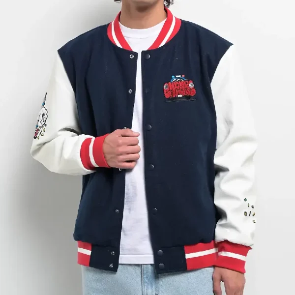 Empyre Brick Navy & White Varsity Jacket