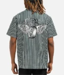 Empyre Eagle Glen Green & Black Striped Shirt