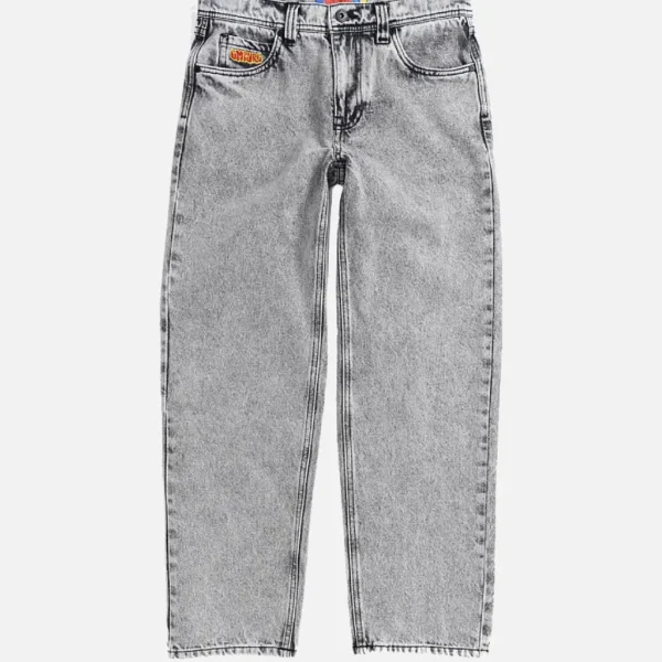 Empyre Embroidered Logo Grey Denim Jeans