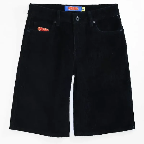 Empyre Kids Loose Fit Black Corduroy Skate Shorts