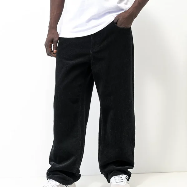 Empyre Loose Fit Black Corduroy Skate Pants