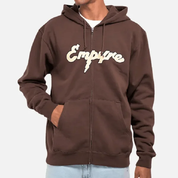 Empyre Sidebar Dark Brown Zip Hoodie